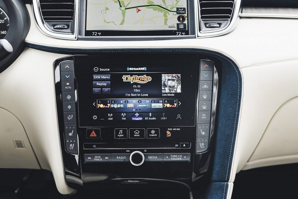 GPS technology and other driver assist features in a car